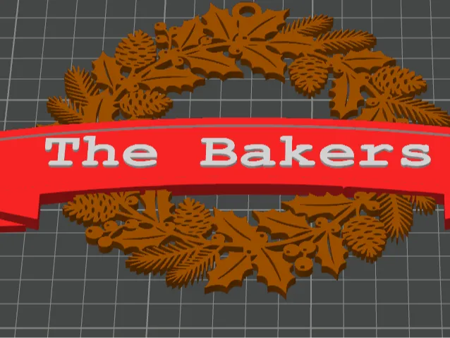 Custom Name Christmas Wreath Sign