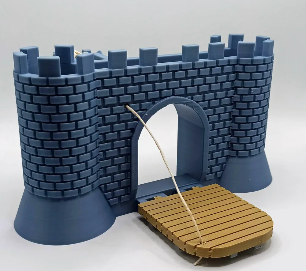 Castle Project Drawbridge Toy castle with towers and drawbridge (4 versions) - Free 3D Print ...