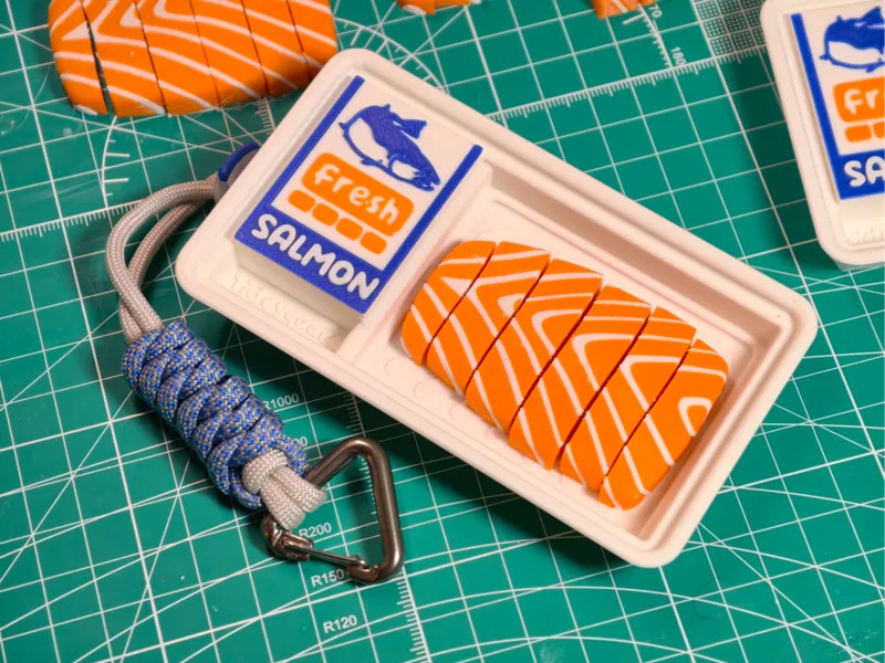 TideSquare Fresh Store - Salmon Sliced Keychain