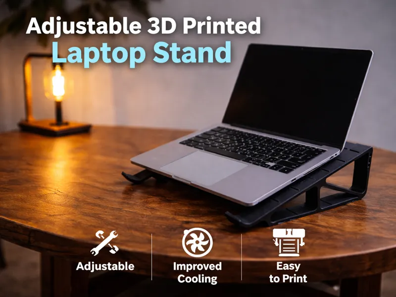 Adjustable 3D Printed Laptop Stand
