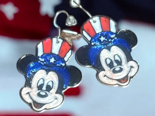 Patriotic Mickey Earrings