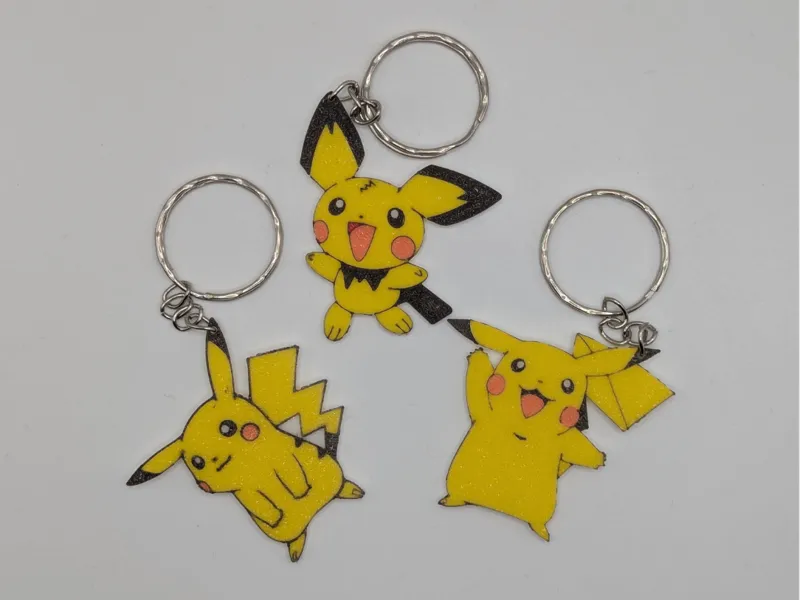 Pikachu and Pichu keychains