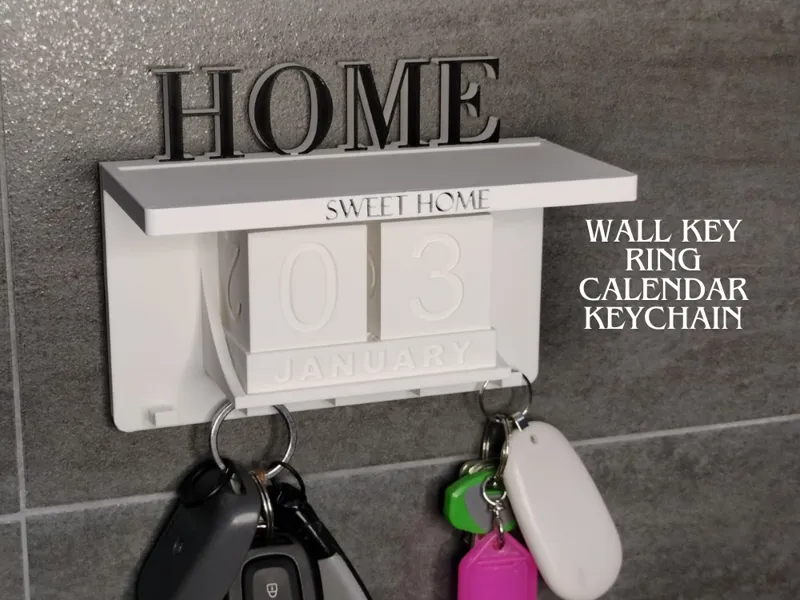 Wall key ring calendar keychain the final