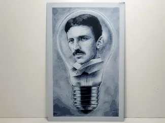 Nicola Tesla Portrait Hueforge