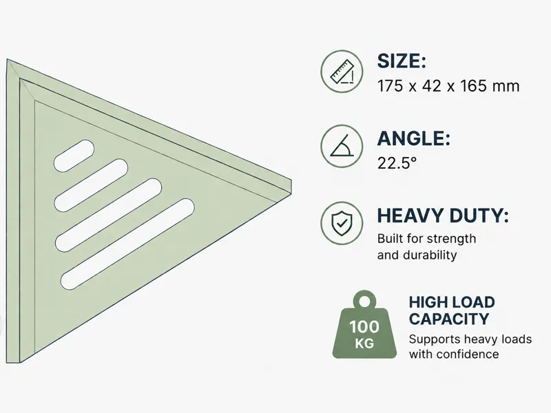 Heavy Duty Angled Wall Bracket – 22.5°