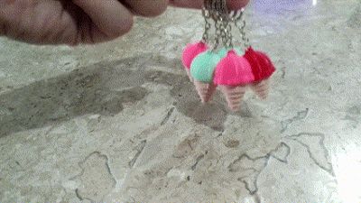 Articulated Ice Cream Keychain