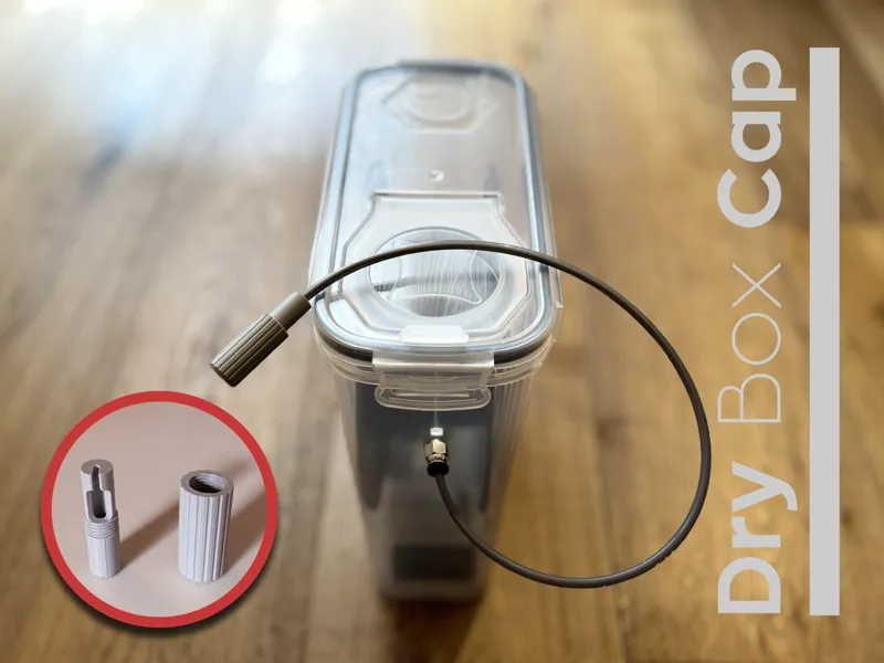 tappo per dry box con stop filamento