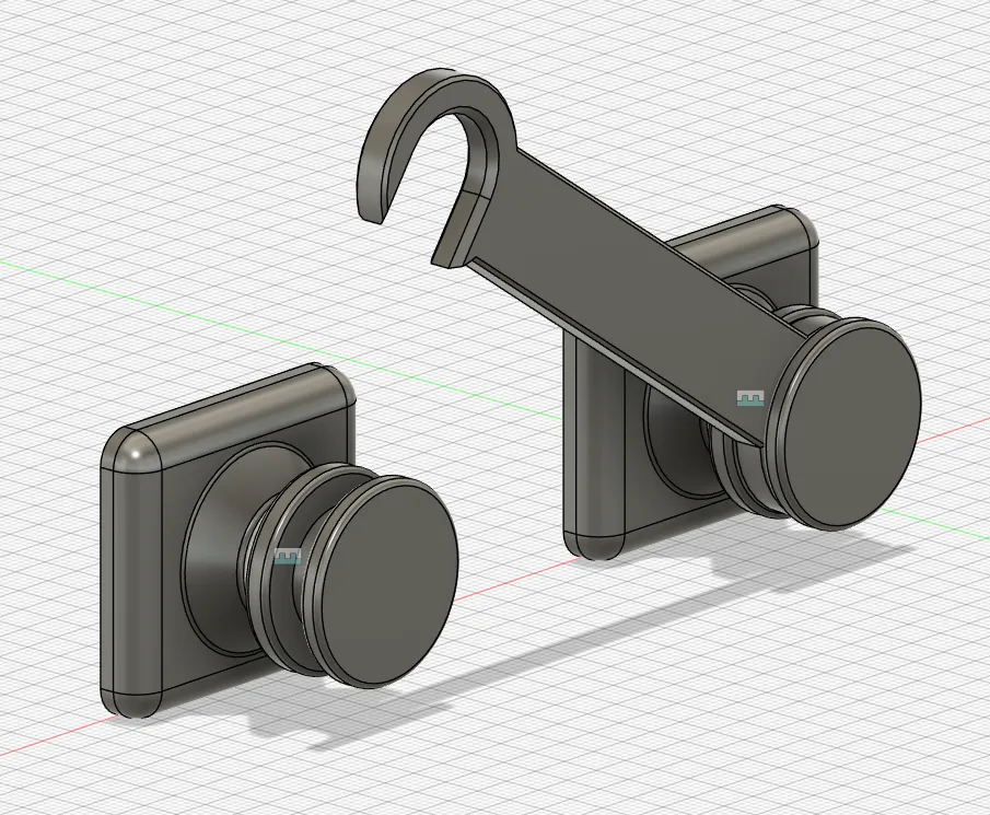 Door Latch Lock Mechanism -Adhesive Strip Mounting view 2