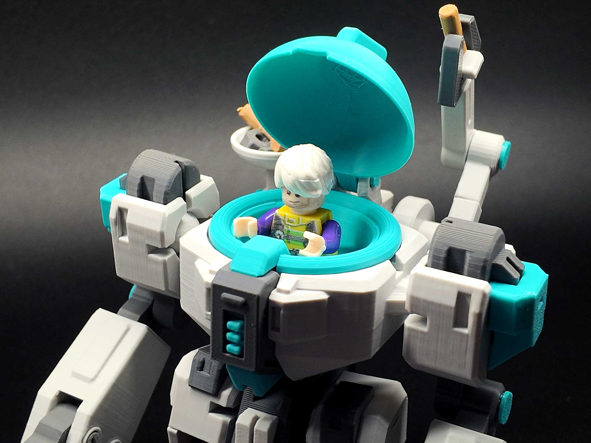 Miniatura 3 do modelo 3D 「青渊生物科技」外勤防护青蟹机甲|多关节可动|舱盖可开合|适配乐高