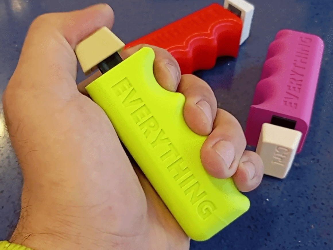 Control and escape keycap handheld clicker