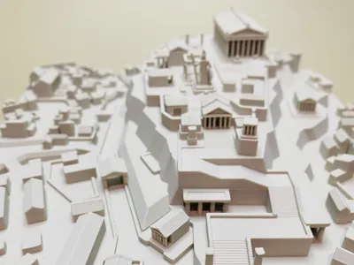 Ancient Greek city model of Athens