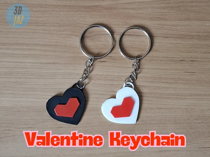 Valentine day Hearts keychain