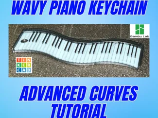 Tinkercad Wavy Piano Keychain