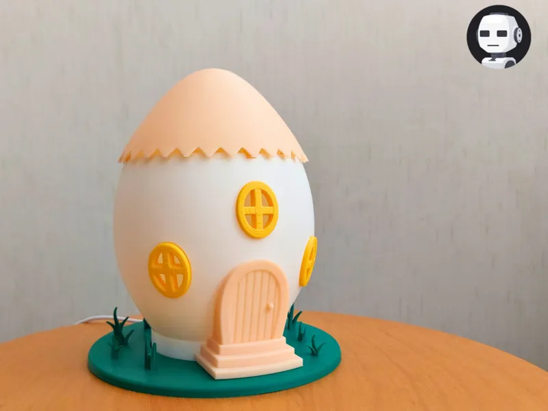 Easter Egg Lamp - Whimsical Decorative Light