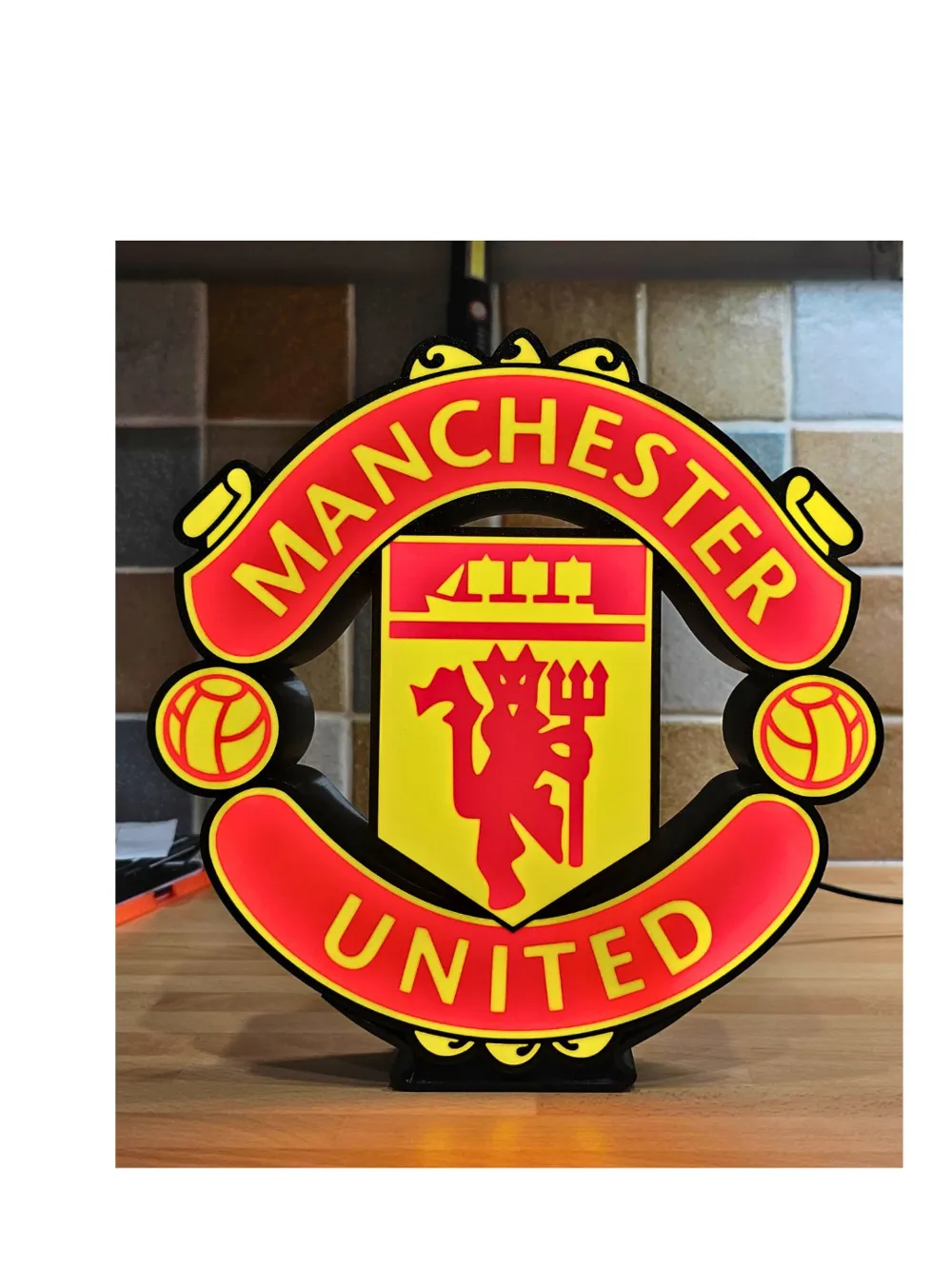 Man United Light Box with stand by CRD3D MakerWorld