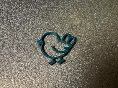 Cute Bird Outline Model 