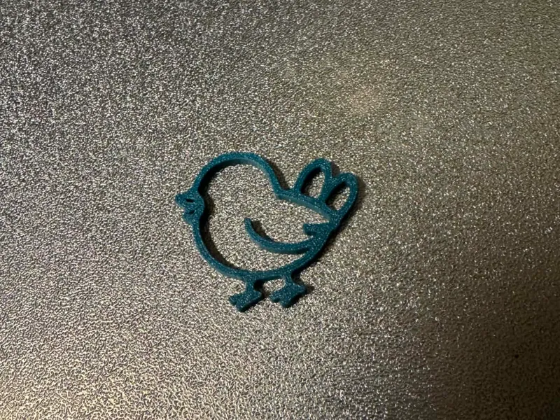 Cute Bird Outline Model 