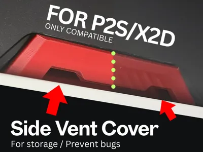 Bambu Lab P2S / X2D Side Vent Cover