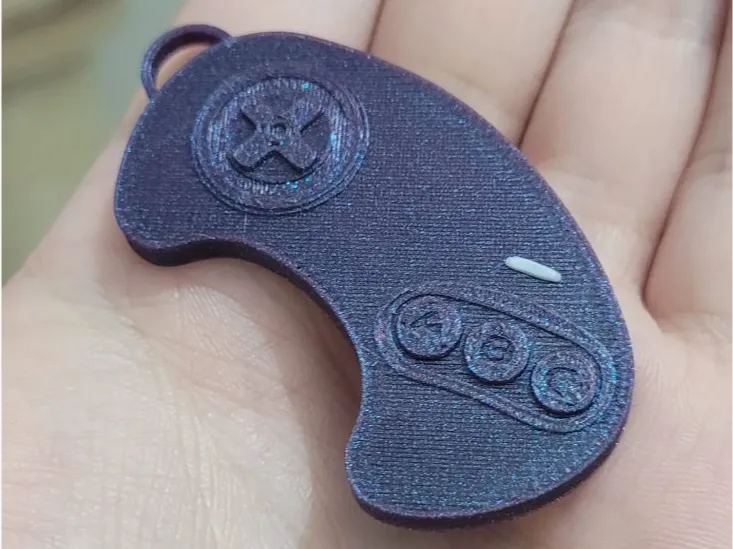 Sega Genesis/Mega Drive Controller Keychain