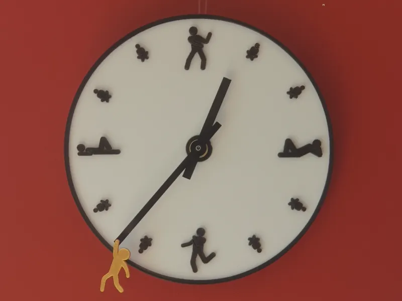 Clock with assorted faces