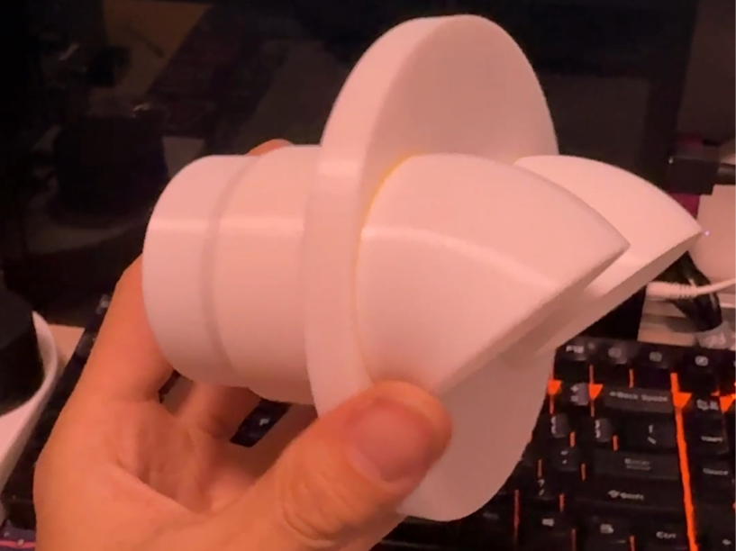 Miniatura 1 do modelo 3D 单大孔转两个50mm外排连接环