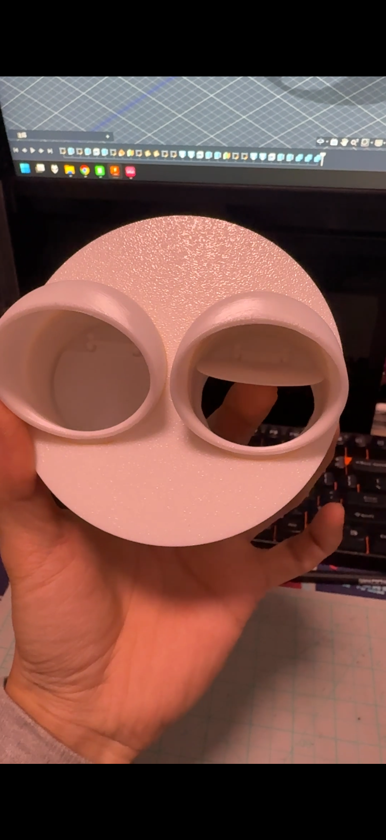 Miniatura 2 do modelo 3D 单大孔转两个50mm外排连接环