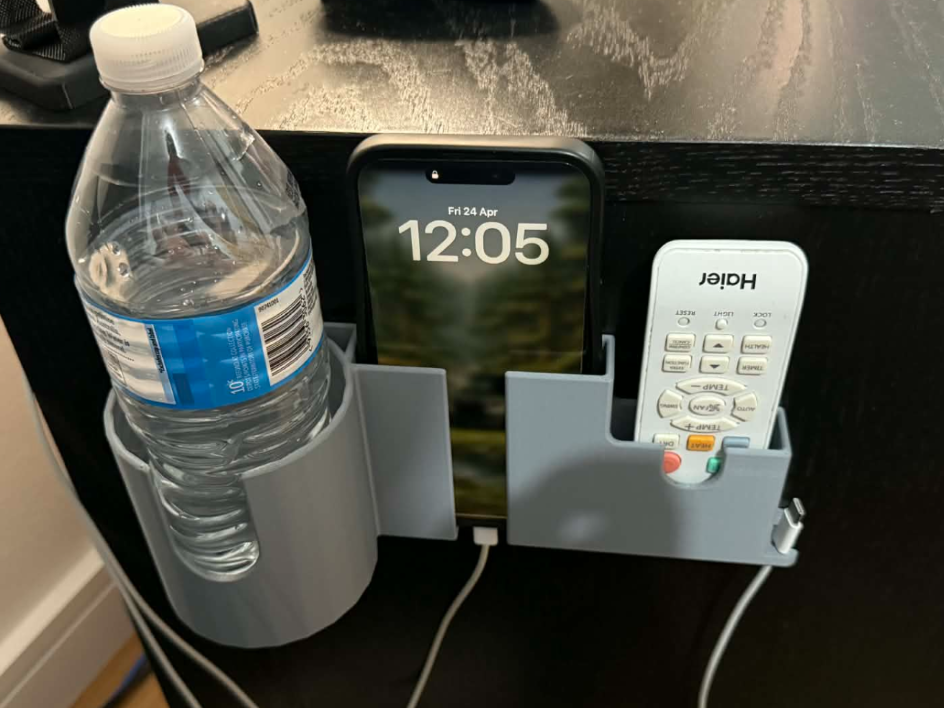 Bedside Table Organiser with Cup and Phone Holder