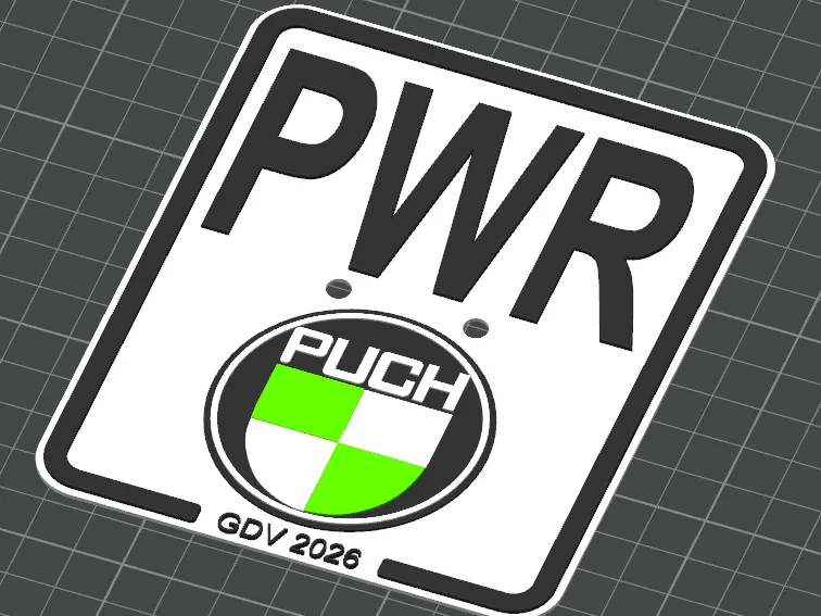 Mofa Kennzeichen - POWER (PWR) PUCH 2026
