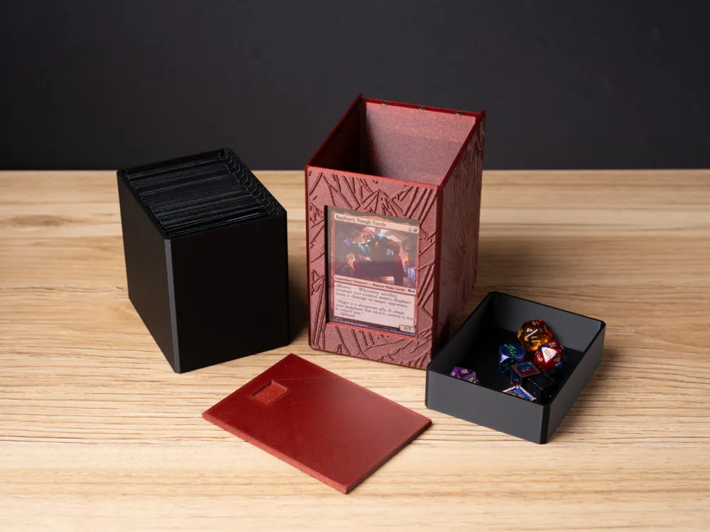 mtg commander double sleeved deck box Box: Stackable Pride Edition, Customizable, 120+ Cards Strong magnets ensure a precise and secure closure at all times MTG Commander Deck Box &