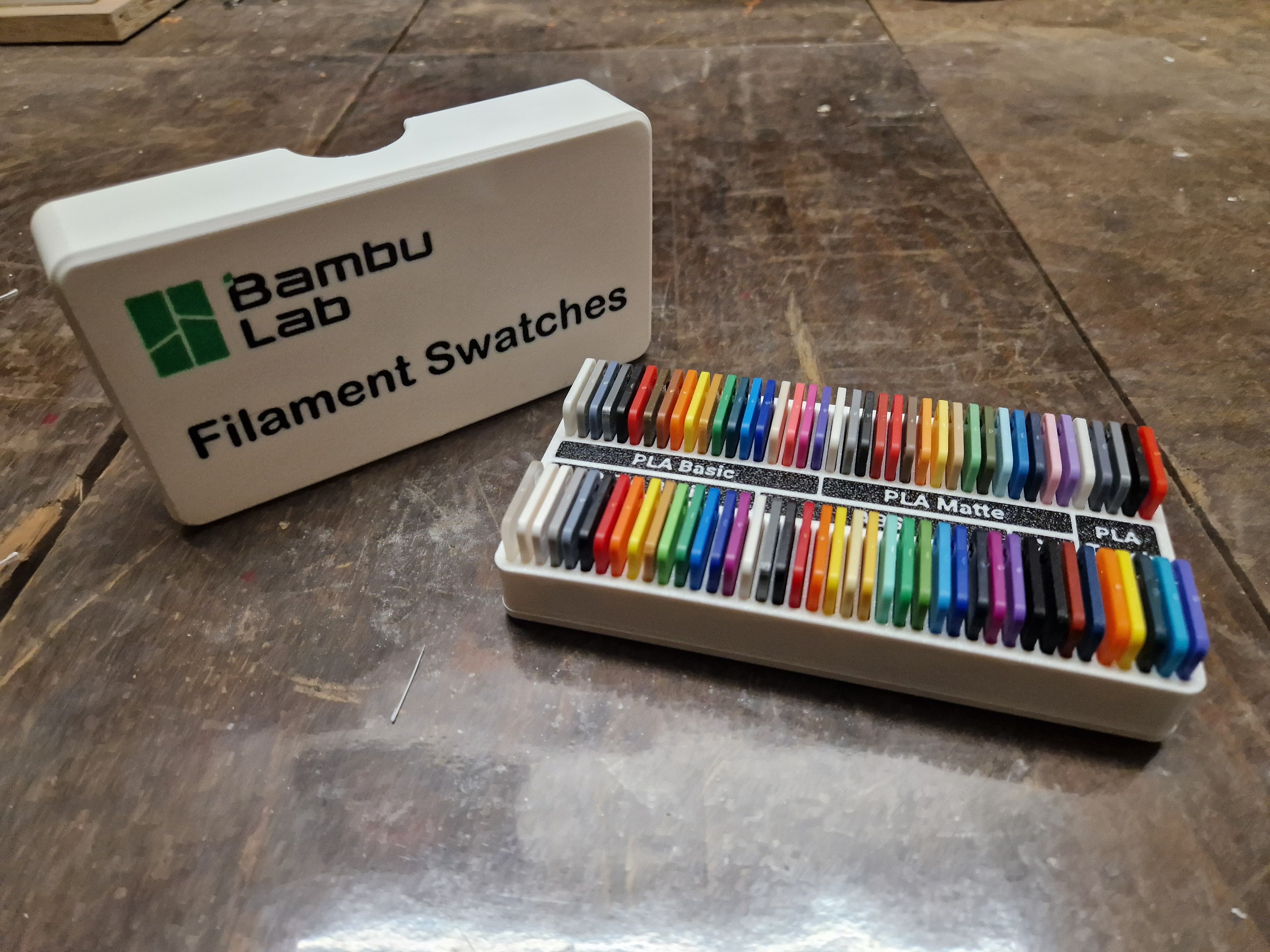 Labeled Bambu Lab Swatch Display & Insert - Free 3D Print Model