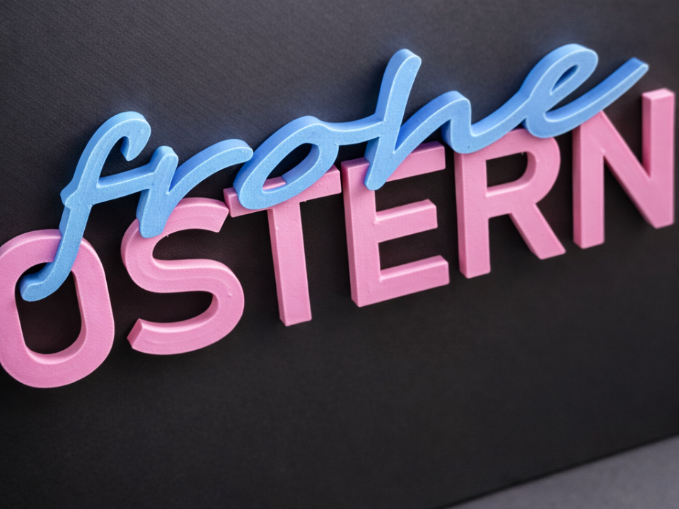 Lettering Sculpture Frohe Ostern