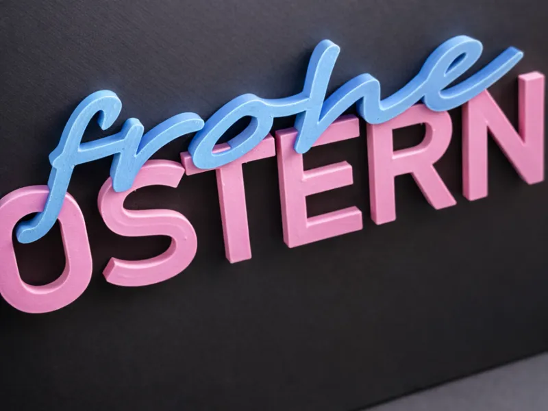 Lettering Sculpture Frohe Ostern