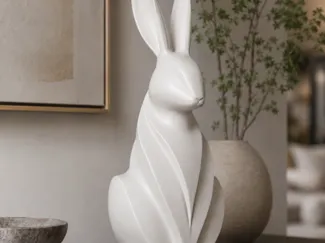 Minimalist Spiral Rabbit Decor