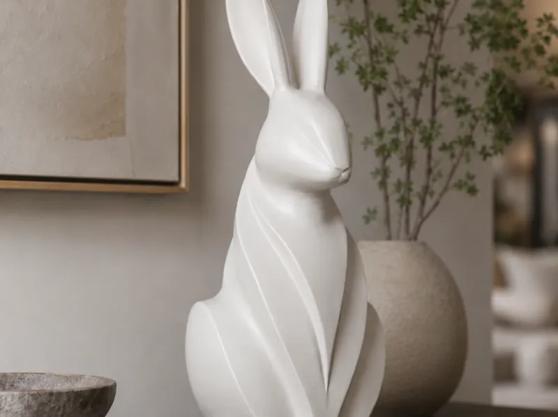 Minimalist Spiral Rabbit Decor