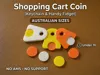 Australian sizes Shopping Cart Coin (Handy Fidget)