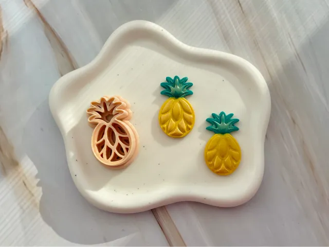 Pineapple Polymer Clay Earrings Cutter