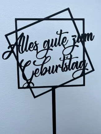 Alles gute zum Geburtstag Kuchendeckel / Torte / Cake Topper