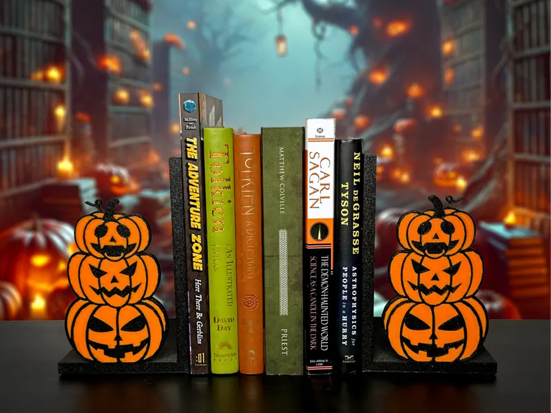 Halloween Pumpkin Bookends