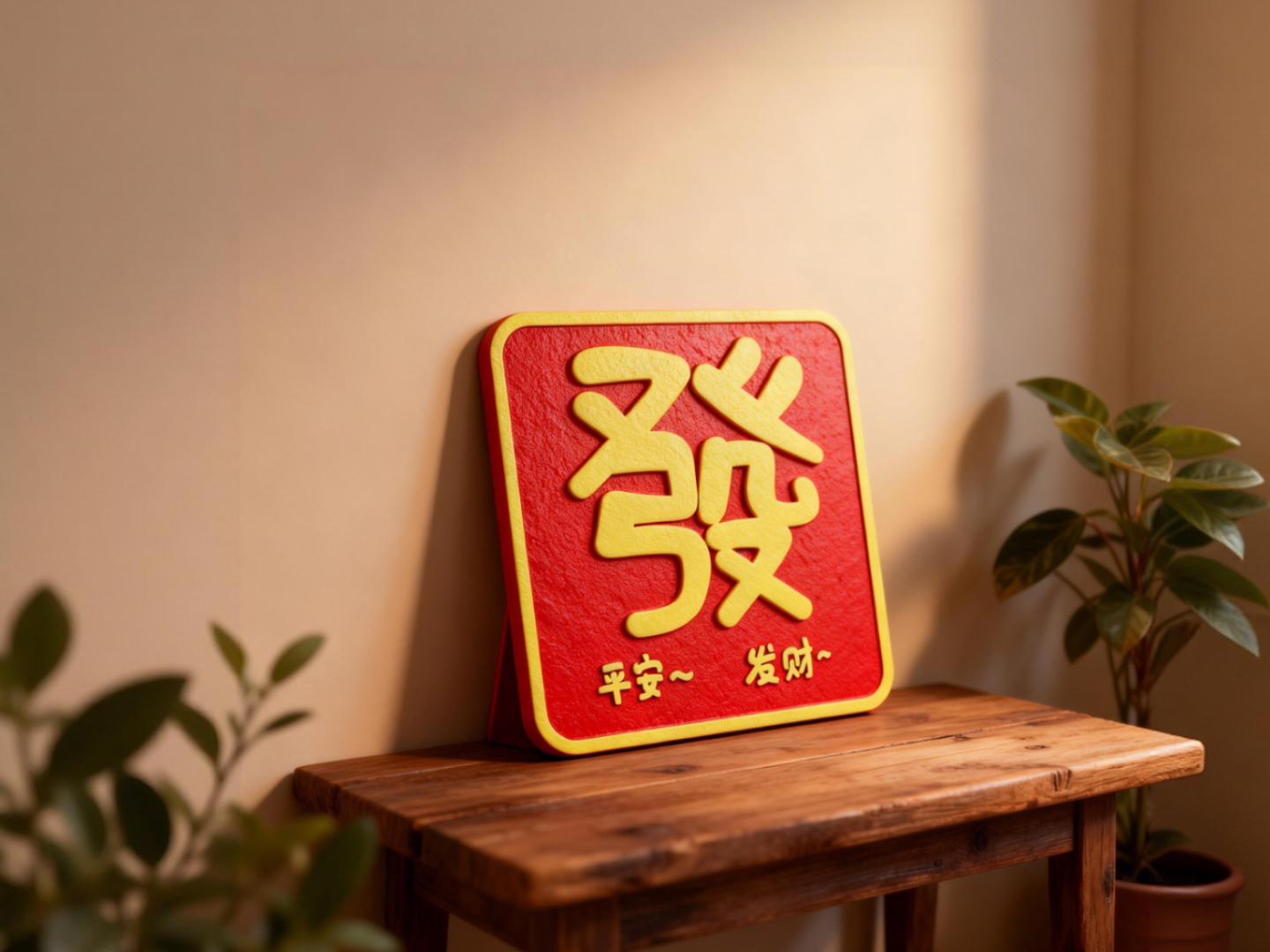 发发发-2026马年新年装饰春节祝福摆件好运桌面摆件相框