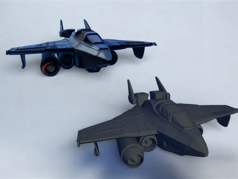 Space fighter jet 3 with cannon