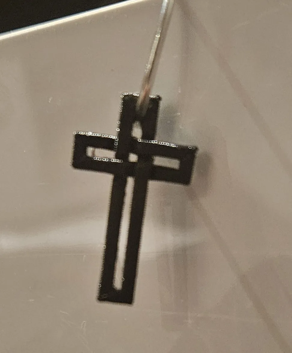 Hollow Cross Earrings 20 minutes print view 4