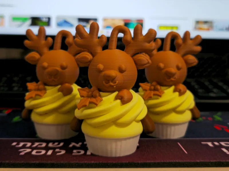 Reindeer Cupcake Figurine