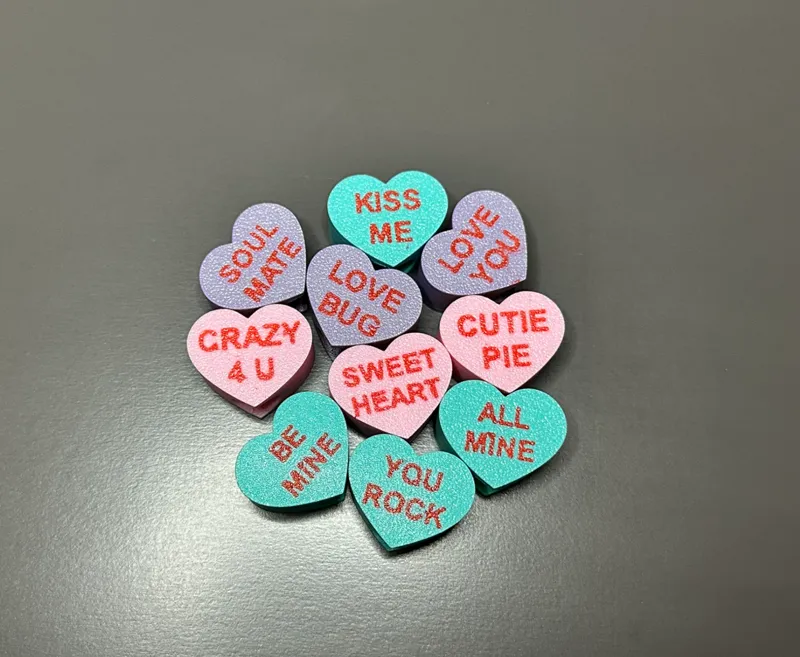 Valentines Day Conversation Hearts Straw Topper