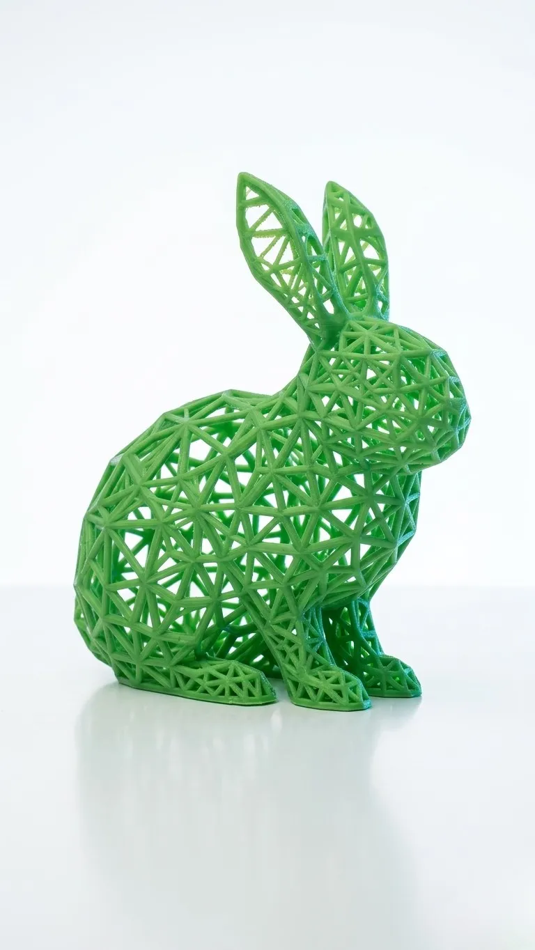 Lattice Bunny Voronoi Style Rabbit Wireframe - Free 3D Print Model ...