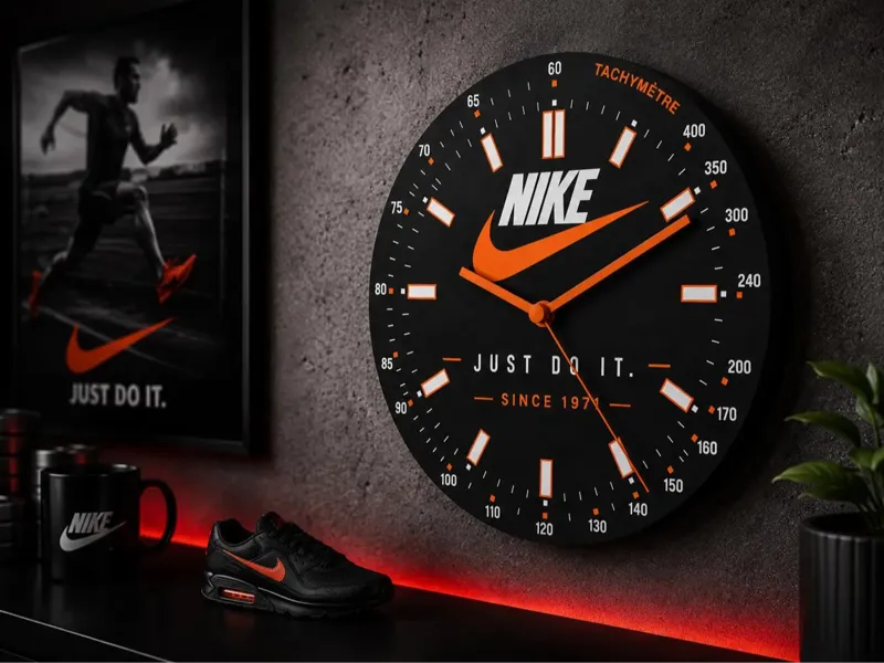 Horloge Murale Interchangeable – Édition Nike 