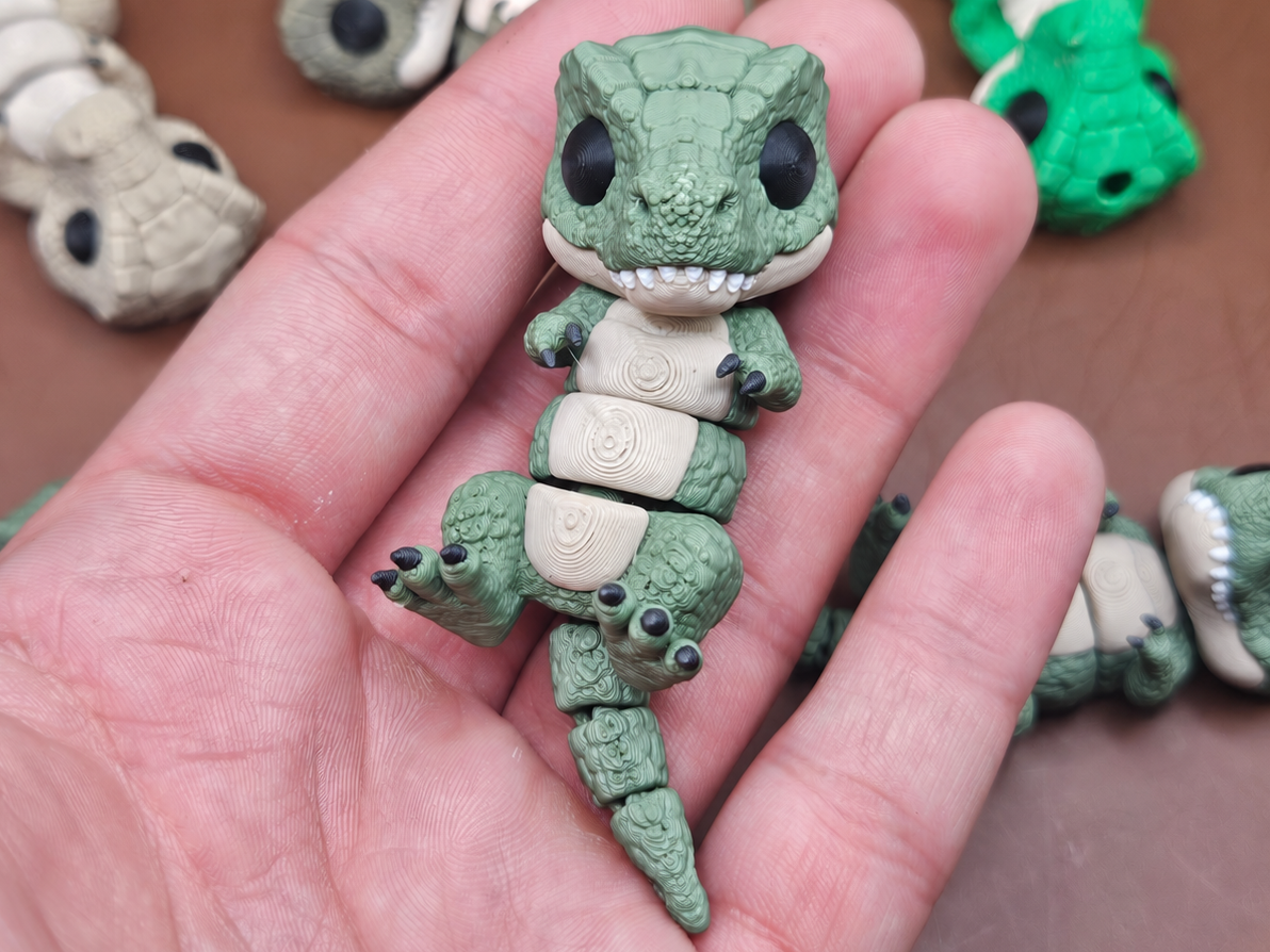 Flexi T-Rex Dino Keychain & Fridge Magnet - Rex - 1