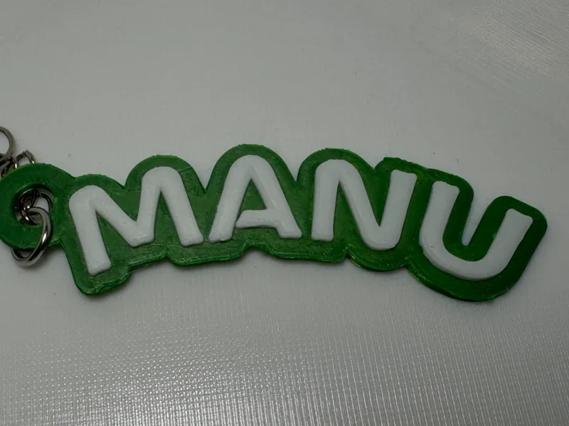 Portachiavi "MANU" - Stampa multicolore con AMS