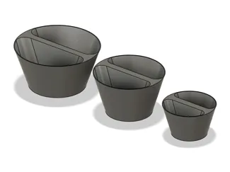 Pottery rim cones 