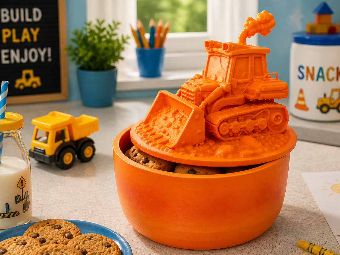 Bulldozer Cookie Jar