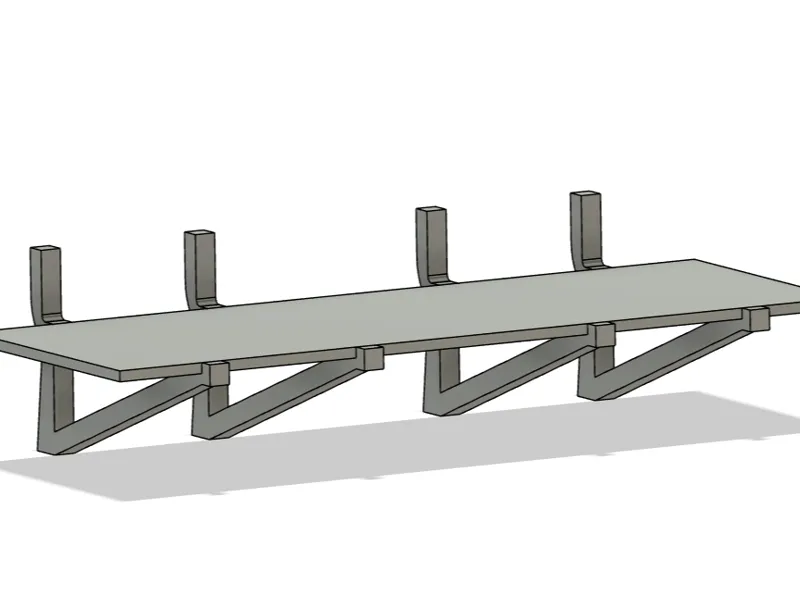 Shelf for hole board/peg board